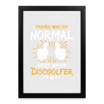 Disc golfer saying - Framed poster (27 × 37 cm) - black - Front