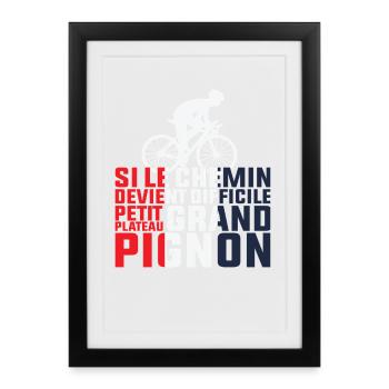 If the Path Gets Tough - Cyclist Gift - Framed poster (27 × 37 cm) - black - Front
