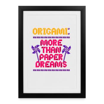 Origami More Than Paper Dreams - Framed poster (27 × 37 cm) - black - Front