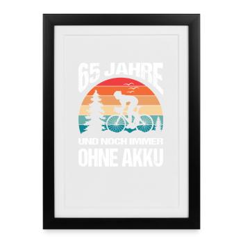 65 cadeaux d’anniversaire cycliste - Affiche encadrée (27 × 37 cm) - noir - Devant