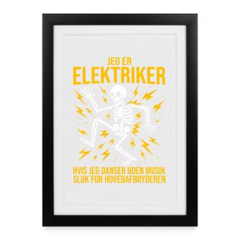 Electrician, I'm an Electrician, Electrician fun - Framed poster (27 × 37 cm) - black - Front