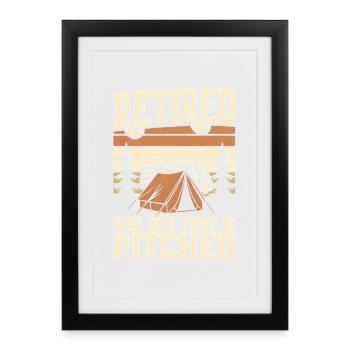 Camping pour retraités - Affiche encadrée (27 × 37 cm) - noir - Devant
