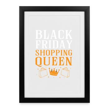Black Friday shopping spree - Framed poster (27 × 37 cm) - black - Front