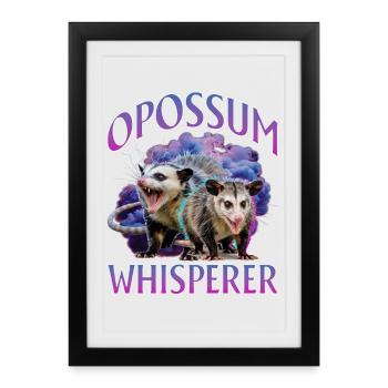 Drôle d’opossum - Affiche encadrée (27 × 37 cm) - noir - Devant