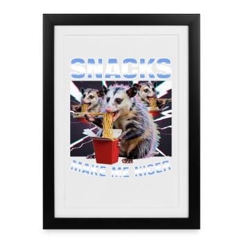 Funny Opossum - Framed poster (27 × 37 cm) - black - Front