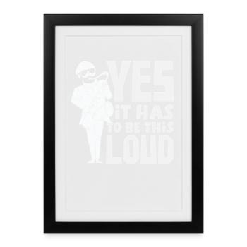 Saxophone Saxophoniste Ça doit être tellement fort - Affiche encadrée (27 × 37 cm) - noir - Devant