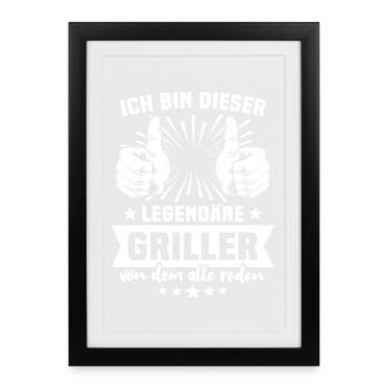 Griller Legend - Framed poster (27 × 37 cm) - black - Front