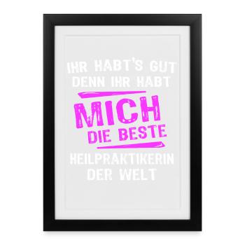 Dictons naturopathes - Affiche encadrée (27 × 37 cm) - noir - Devant