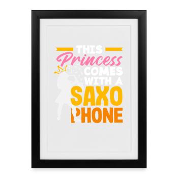 This princess comes with a - Framed poster (27 × 37 cm) - black - Front