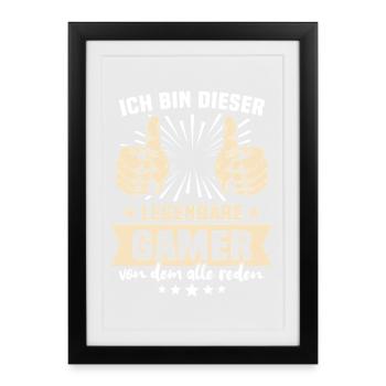 Dictons de joueurs - Affiche encadrée (27 × 37 cm) - noir - Devant