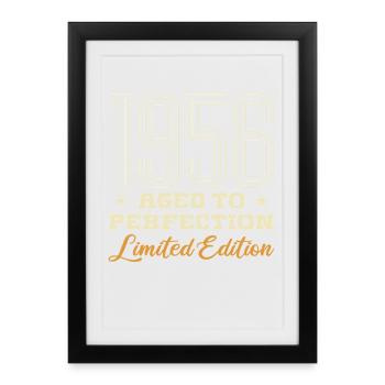 1956 The Age of Perfection 56 Birthday Gift - Framed poster (27 × 37 cm) - black - Front