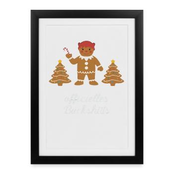 Cookies Baking Christmas Time Cookies Gingerbread - Framed poster (27 × 37 cm) - black - Front