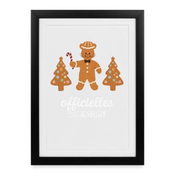 Cookies Baking Christmas Time Cookies Gingerbread - Framed poster (27 × 37 cm) - black - Front