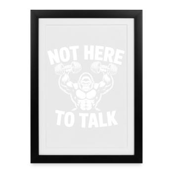 Drôle de cadeau de la musculation en mode bodybuilding - Affiche encadrée (27 × 37 cm) - noir - Devant