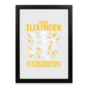 Electrician I'm an electrician Electrician funny - Framed poster (27 × 37 cm) - black - Front