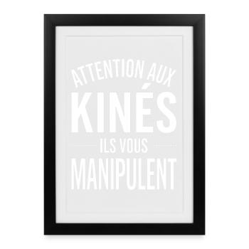 Beware of the physiotherapists, they manipulate you - Framed poster (27 × 37 cm) - black - Front