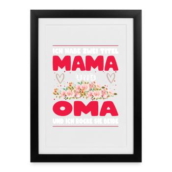 La meilleure grand-mère du monde offre Noël - Affiche encadrée (27 × 37 cm) - noir - Devant