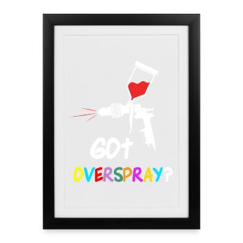Overspray Colorful Artist Painter Art - Framed poster (27 × 37 cm) - black - Front