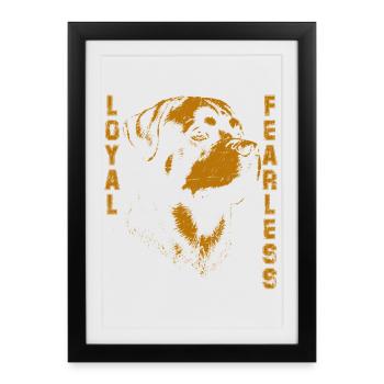 Rottweiler stylish design - Framed poster (27 × 37 cm) - black - Front