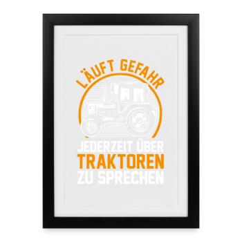 Tractor Farmer Farmer Tractor Driver Tractor - Framed poster (27 × 37 cm) - black - Front