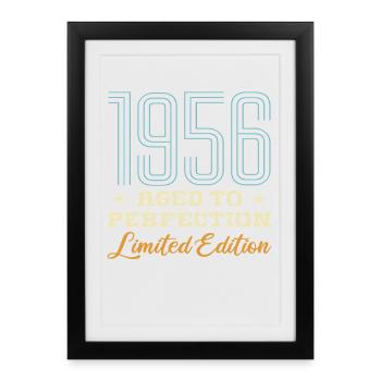 1956 Gift 70th Anniversary 70 Years Vintage 56 - Framed poster (27 × 37 cm) - black - Front