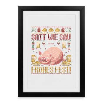 Full as hell Merry Christmas Merry Christmas - Framed poster (27 × 37 cm) - black - Front