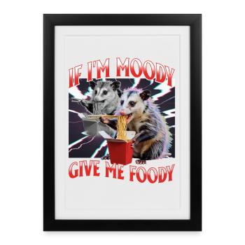 Drôle d’opossum - Affiche encadrée (27 × 37 cm) - noir - Devant