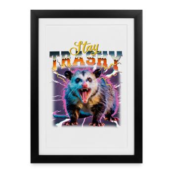 Funny Opossum - Framed poster (27 × 37 cm) - black - Front