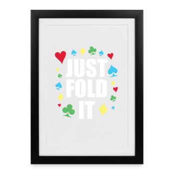 Colorful Card Suits Hearts Spades Poker Art - Framed poster (27 × 37 cm) - black - Front
