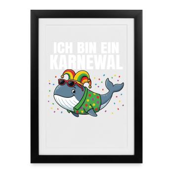 I AM A KARNEWAL – Witty play on words - Framed poster (27 × 37 cm) - black - Front
