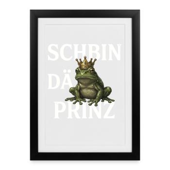 SCHBIN DÄ PRINZ – Carnival Costume Replacement - Framed poster (27 × 37 cm) - black - Front