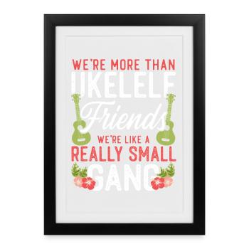 Hawaiian Ukulele Uke Friends - Framed poster (27 × 37 cm) - black - Front