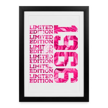 ÉDITION LIMITÉE 1966 60 ANS DE ROSE 60E ANNIVERSAIRE - Affiche encadrée (27 × 37 cm) - noir - Devant