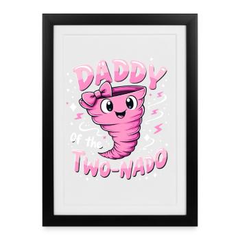 Papa Daddy Two-Nado Rose Tourbillon - Affiche encadrée (27 × 37 cm) - noir - Devant