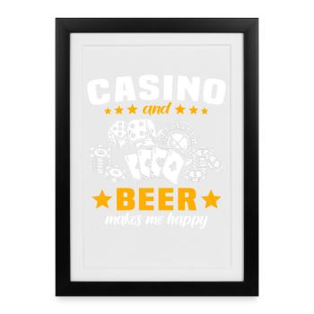 Casino Gambler - Framed poster (27 × 37 cm) - black - Front