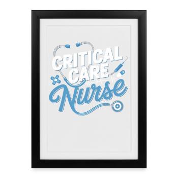 Intensive Care Nurse Design - Framed poster (27 × 37 cm) - black - Front