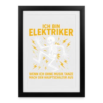 Electrician Saying Funny, I'm an Electrician - Framed poster (27 × 37 cm) - black - Front