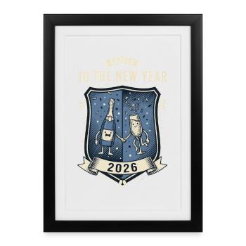 Cheers To The New Year 2026 Celebration - Framed poster (27 × 37 cm) - black - Front