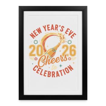 New Year's Eve 2026 Cheers to Celebration - Framed poster (27 × 37 cm) - black - Front