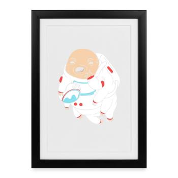 Tardigrade Ours d’eau tardigrade Tardigrade - Affiche encadrée (27 × 37 cm) - noir - Devant