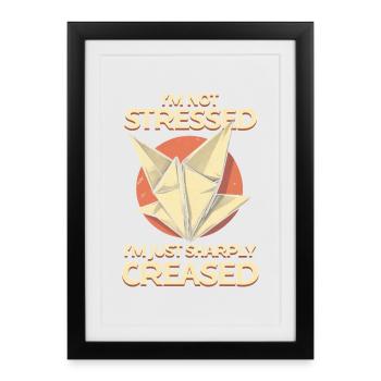 Origami Sharply Creased - Framed poster (27 × 37 cm) - black - Front