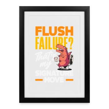 Toilettenverstopfungsmeister Lustiges - Gerahmtes Poster (27 × 37 cm) - Schwarz - Vorne