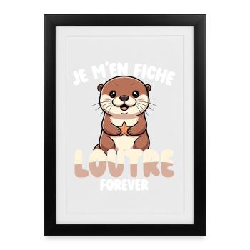 Je n’ai pas ce truc de loutre, jeu de mots drôle avec - Affiche encadrée (27 × 37 cm) - noir - Devant