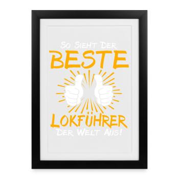 Train Driver Gift Idea - Framed poster (27 × 37 cm) - black - Front