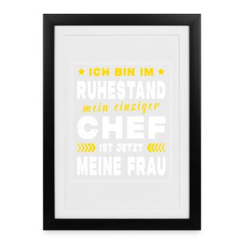 Retired Retirement Gift Idea - Framed poster (27 × 37 cm) - black - Front