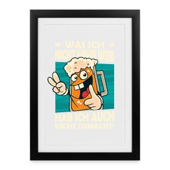 Dictons drôles, tenues amusantes, ironie, sarcasme - Affiche encadrée (27 × 37 cm) - noir - Devant