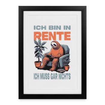 Retired Retirement Gift Idea - Framed poster (27 × 37 cm) - black - Front