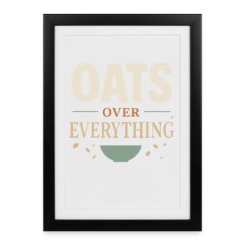 Porridge Breakfast Culture Overnight - Framed poster (27 × 37 cm) - black - Front