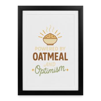Culture du petit-déjeuner de la bouillie du jour au lendemain - Affiche encadrée (27 × 37 cm) - noir - Devant