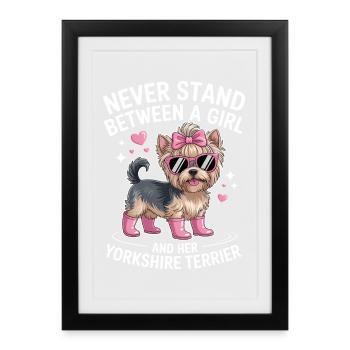 Yorkshire Terrier Joke Yorkshire Terrier Gift - Framed poster (27 × 37 cm) - black - Front